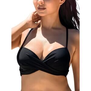 Ocean Blues Women's Push Up Molded Cup Bikini Top Small